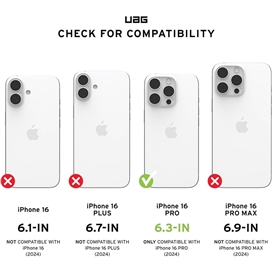 قاب آیفون 16 پرو UAG مدل Essential Armor Black