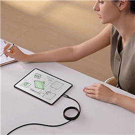 کابل دو سر تایپ سی با بدنه مگنتی 1 متر بیسوس BaseusTungsten Gold 100W Cable CB00097