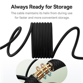 کابل دو سر تایپ سی با بدنه مگنتی 1 متر بیسوس BaseusTungsten Gold 100W Cable CB00097