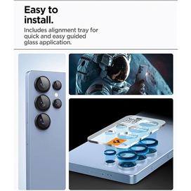 محافظ لنز دوربین اسپیگن مدل EZ Fit Optik Pro HD برای Galaxy S25 Ultra