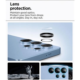 محافظ لنز دوربین اسپیگن مدل EZ Fit Optik Pro HD برای Galaxy S25 Ultra