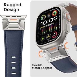 بند چرمی G-Tech Vintage Leather برای اپل واچ (44/45/46/49mm)