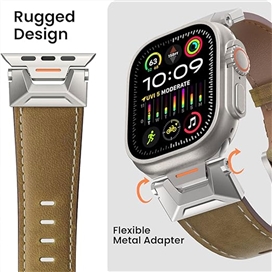 بند چرمی G-Tech Vintage Leather برای اپل واچ (44/45/46/49mm)