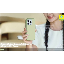 قاب برند بلوئو مدل Blueo DUAL-COLOR LIQUID SILICONE مناسب برای Apple iPhone 15 Pro