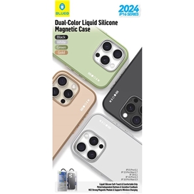 قاب برند بلوئو مدل Blueo DUAL-COLOR LIQUID SILICONE مناسب برای Apple iPhone 15 Pro