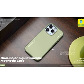 قاب برند بلوئو مدل Blueo DUAL-COLOR LIQUID SILICONE مناسب برای Apple iPhone 15 Pro Max