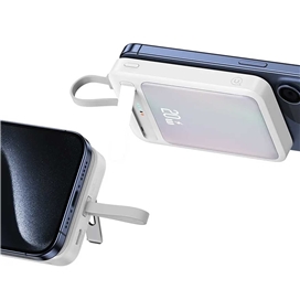 پاوربانک وایرلس 10000 مگنتی یوسمز USAMS CD219 توان 20 وات همراه با کابل متصل