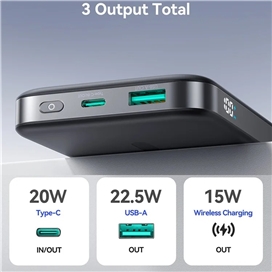 پاوربانک وایرلس مگنتی 10000 جویروم Joyroom 22.5W Magnetic Wireless Power Bank JR-PBM12
