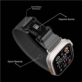 بند اپل واچ 44/49 Levelo Rove Nylon Watch Strap With Metal Buckle