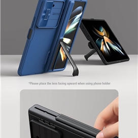 کاور نیلکین مدل Camshield Bracket به همراه پایه نگهدارنده مناسب برای گوشی موبایل سامسونگ Galaxy Fold 5 / W24