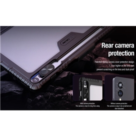 کیف کلاسوری نیلکین مدل Camshield Bumper Flip Folding مناسب برای تبلت سامسونگ Galaxy Tab S10 Plus