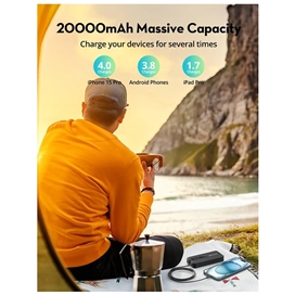 پاوربانک 20 وات 20000 میلی آمپر راوپاور مدل RP-PB1235