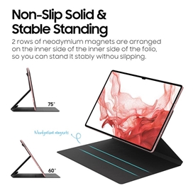 کیف کلاسوری به همراه گلس تبلت آراری مدل Mifolio مناسب Galaxy Tab S7 Plus