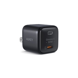 اداپتور 30 وات اکی مدل PA-B1L Aukey Omnia II Mini 30W USB-C PD Charger With GaN Power Tech PA-B1L
