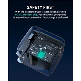 اداپتور 30 وات اکی مدل PA-B1L Aukey Omnia II Mini 30W USB-C PD Charger With GaN Power Tech PA-B1L