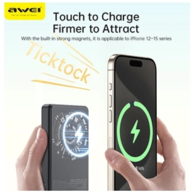 پاوربانک وایرلس 10000 مگنتی اوی Awei P33K توان 22.5 وات