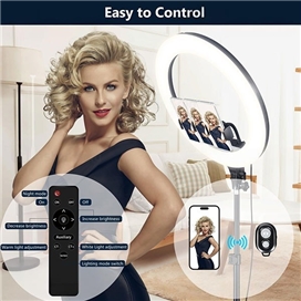 رینگ لایت بیوا Biva RL-03 65W LED Soft Ring Light سایز 21 اینچ با سه پایه و 3 هولدر