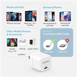 اداپتور و شارژر دیواری 20 وات انکر | Anker PowerPort III A2149