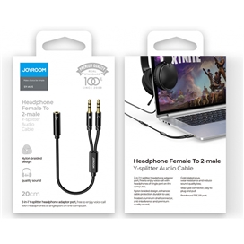 مبدل 2 به 1 AUX جوی روم Joyroom Headphone cable SY-A05