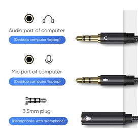 مبدل 2 به 1 AUX جوی روم Joyroom Headphone cable SY-A05