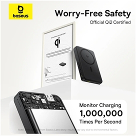 پاوربانک وایرلس 10000 مگنتی بیسوس Baseus Airpow 2 Qi2 Magnetic P10080000123-00 توان 22.5 وات