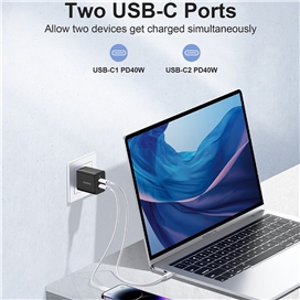 شارژر دیواری Charger Choetech Q5006 40W 2xUSB-C