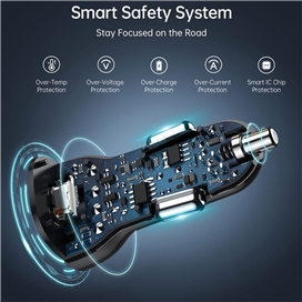 شارژر فندکی CHOETECH TC0005 Dual QC 3.0 + PD20W 38W