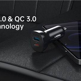 شارژر فندکی CHOETECH TC0005 Dual QC 3.0 + PD20W 38W