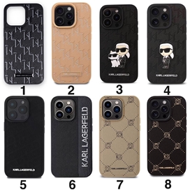 قاب برند کارل لاگرفلد چرمی مدل Karl Lagerfeld leather مناسب برای Apple iPhone 16 Pro Max