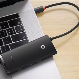 هاب تایپ سی و رم ریدر 6 پورت بیسوس Baseus Air Joy 6 Port Type-C HUB Docking Station BS-OH019