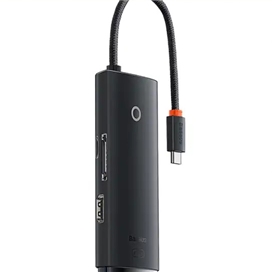 هاب تایپ سی و رم ریدر 6 پورت بیسوس Baseus Air Joy 6 Port Type-C HUB Docking Station BS-OH019