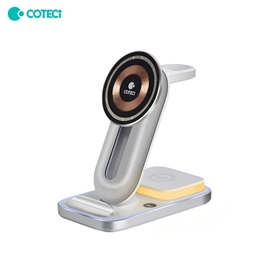 استند و شارژر وایرلس چندکاره مگنتی کوتتسی Coteetci BS-003 4 in 1