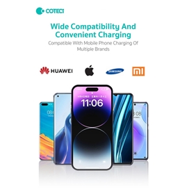 استند و شارژر وایرلس چندکاره مگنتی کوتتسی Coteetci BS-003 4 in 1