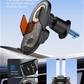 هولدر و شارژر وایرلس دریچه کولری هوشمند الدینیو LDNIO MA30 توان 15 وات