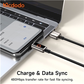 کابل شارژ تایپ سی قطع کن دار 1.2 متر مک دودو Mcdodo Auto Power Off 100w Cable CA-6650