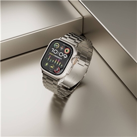 بند استیل اپل واچ برند Levelo مدل Monet مناسب برای سایز 44/45/46/49 میلی متری