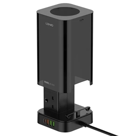 چند راهی برق 4 پورت و شارژر وایرلس تایمردار الدینیو Ldnio SEW4485