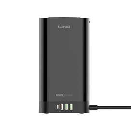 چند راهی برق 4 پورت و شارژر وایرلس تایمردار الدینیو Ldnio SEW4485