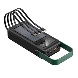 پاوربانک خورشیدی 30000 میلی آمپر ساعت گرین لاین مدل سولار مکس GL-PB72