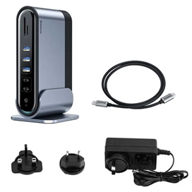 هاب 17 پورت تایپ سی بیسوس Baseus Working Station Three-Screen Multifunctional Type-C CAHUB-DG0G