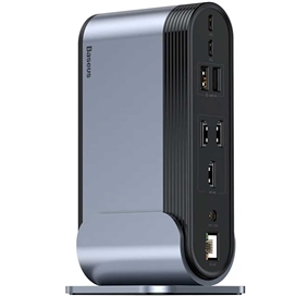 هاب 17 پورت تایپ سی بیسوس Baseus Working Station Three-Screen Multifunctional Type-C CAHUB-DG0G