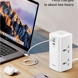 چند راهی برق و شارژر الدینیو Ldnio SC4383 GaN