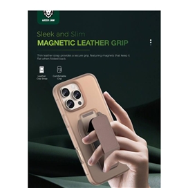 کاور گرین لاین مدل Magsafe Leather Grip 360 مناسب برای گوشی موبایل اپل iPhone 16 Pro Max