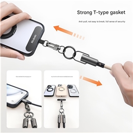 بند آویز موبایل و کابل شارژ 60 وات 1.2 متری USB-c به USB-C مک دودو مدل CA-683