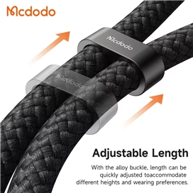 بند آویز موبایل و کابل شارژ 60 وات 1.2 متری USB-c به USB-C مک دودو مدل CA-683