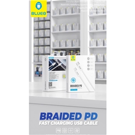 کابل شارژ Blueo بلو Braided PD Fast Charging USB Cable C-C