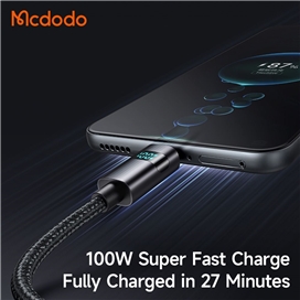 کابل تایپ سی 66 وات با نمایشگر مک دودو Mcdodo 6A Type-C USB Data Cable CA-6520