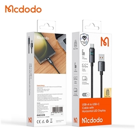 کابل تایپ سی 66 وات با نمایشگر مک دودو Mcdodo 6A Type-C USB Data Cable CA-6520