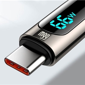 کابل یواس‌بی به تایپ‌سی بیسوس Baseus CASX020101 66W USB to USB-C / Type-C Digital Display Fast Charging Data Cable 2M