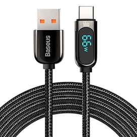 کابل یواس‌بی به تایپ‌سی بیسوس Baseus CASX020101 66W USB to USB-C / Type-C Digital Display Fast Charging Data Cable 2M